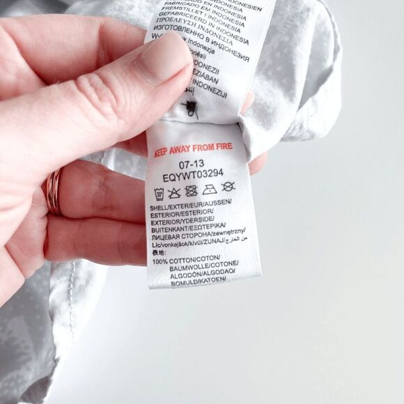 Quiksilver Mens Modern Fit Shirt Button Down Short Sleeve Floral Blue Gray Sz M - Picture 4 of 7